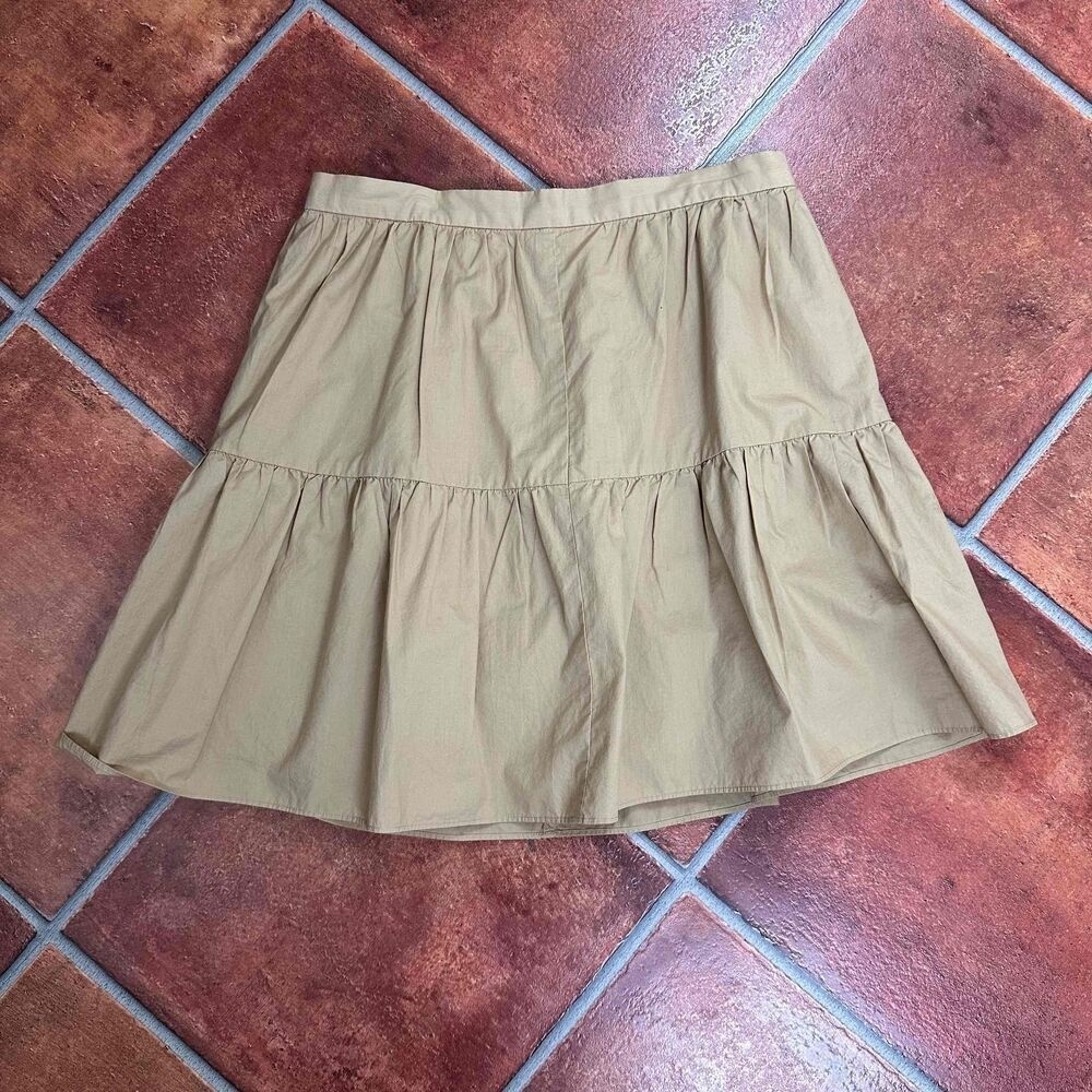 Madewell Khaki Tiered A-Line Skirt Size 0